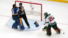Goalie fight denied: Linesmen stop Blues’ Binnington and Wild’s Fleury from scrap