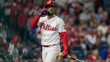Phillies’ Harper says he could return by the All-Star break