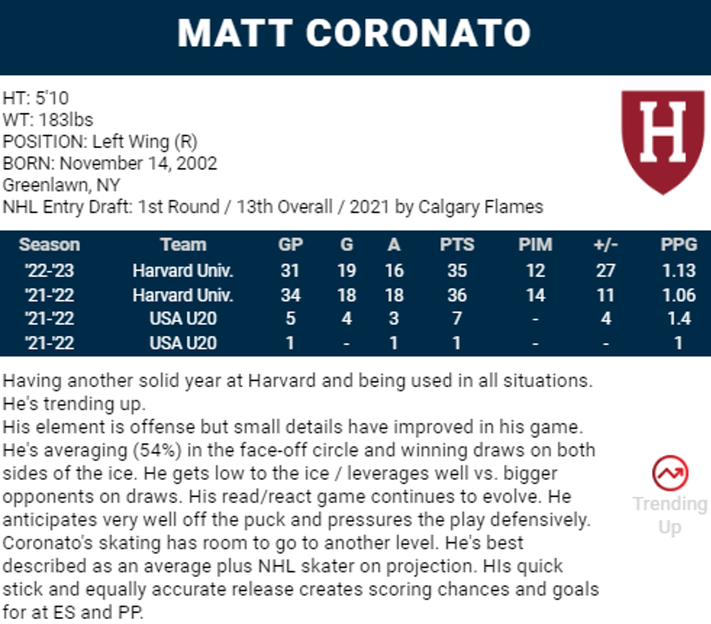 Calgary Flames Beklenti Raporu: Coronato, Wolf NHL'ye ne getirecek?