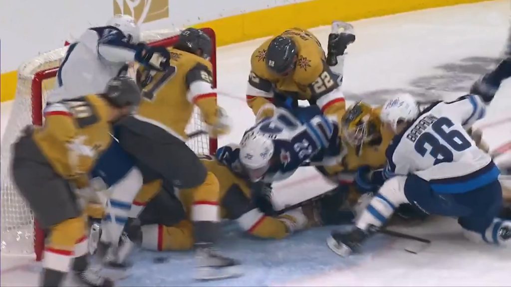 Jets stun Golden Knights in Game 1 after skate-to-face causes Barron to get  75-plus stitches