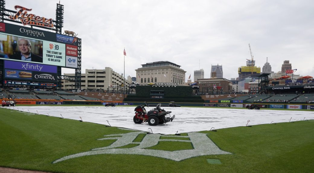 Tigers game postponed for second straight day, will play DH vs. Guardians on Tuesday