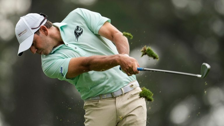 Sergio Garcia, of Spain, hits his tee shot on the fourth hole during the first round of the Masters golf tournament at Augusta National Golf Club on Thursday, April 6, 2023, in Augusta, Ga. (Matt Slocum/AP) 