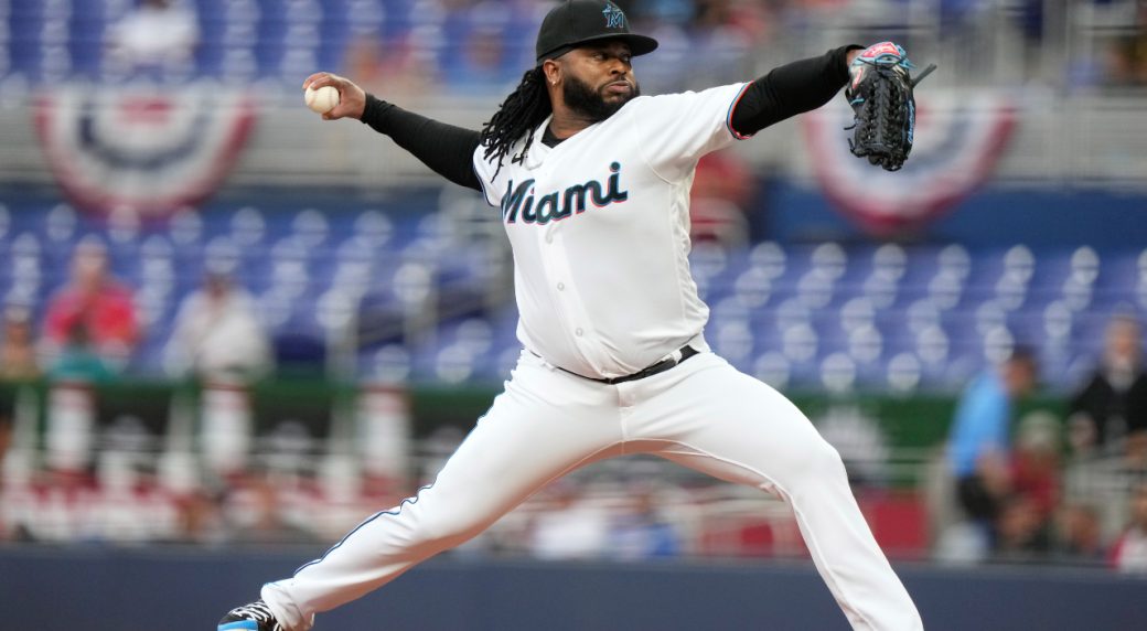 Marlins’ Cueto exits early with injury after rough debut