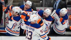 Nugent-Hopkins reaches 100-point milestone as Oilers pick up another win