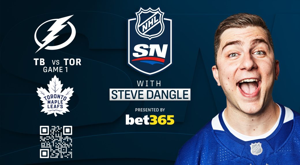Watch a game with Steve Dangle Maple Leafs vs. Lightning, Game 1