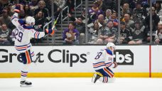 Oilers rally to beat Kings in OT, tie series at 2-2