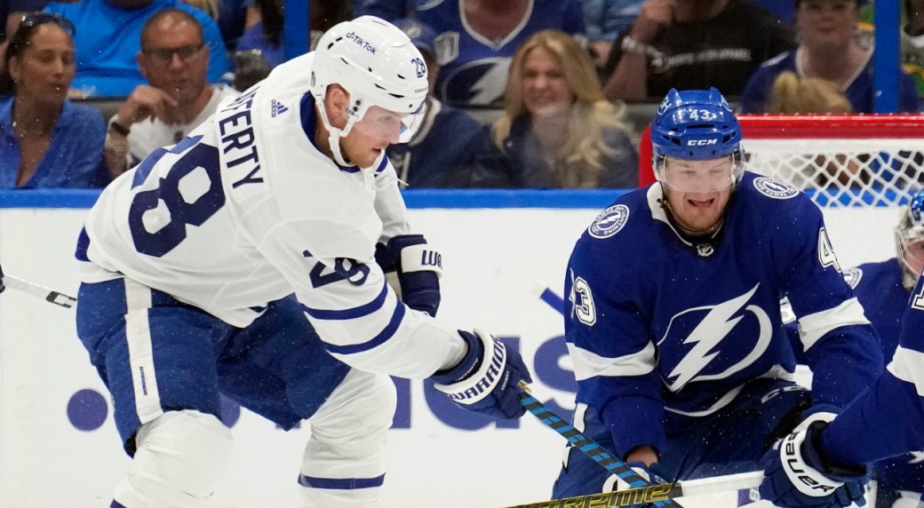 Maple Leafs' Sam Lafferty fined for cross-checking Tampa Bay Lightning's  Ross Colton in Game 3
