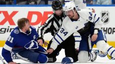 Fightin’ words: Matthews’ first NHL fight vs. Stamkos gets hockey world buzzing