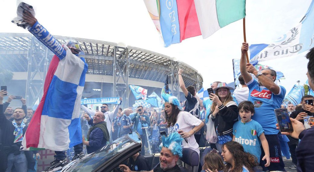 Napoli fans already celebrating in anticipation of title