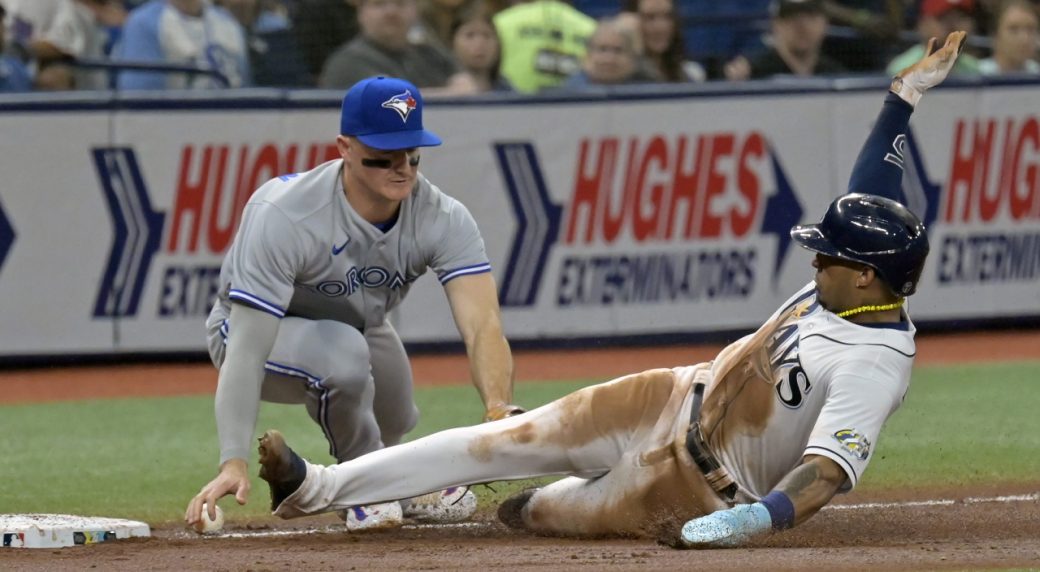 Blue Jays’ struggles continue as costly errors, quiet bats hand series opener to Rays