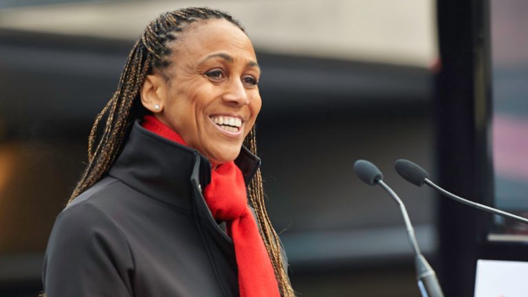 Charmaine Crooks, seen here in a 2014 file photo, is the new president of Canada Soccer. (Paul Wright/CP)