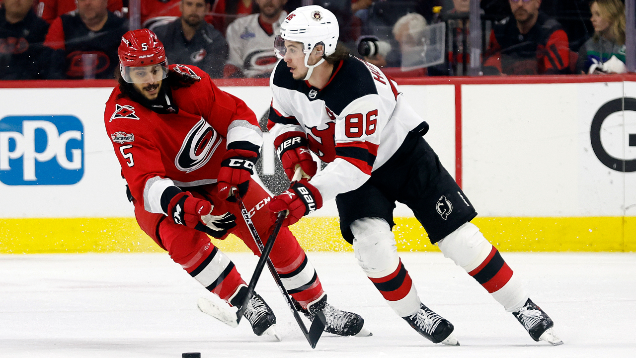 Devils explode for eight goals, dominate Hurricanes for first win of ...