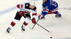 Devils’ Meier exits Game 7 after big hit from Rangers’ Trouba