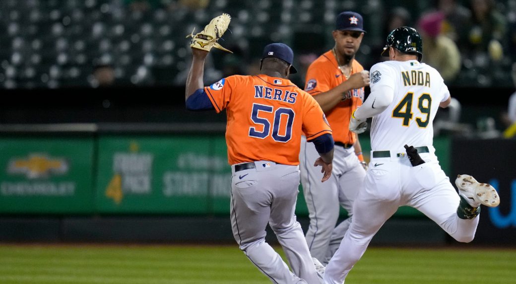 Astros send Athletics to most losses through 53 games to start season since 1900