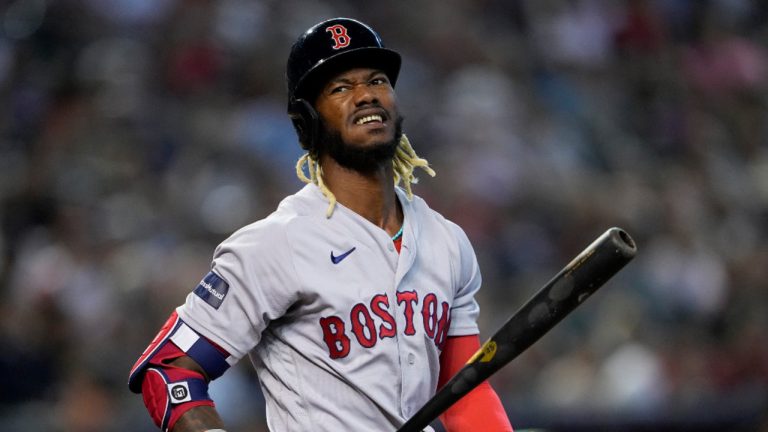 Boston Red Sox centre fielder Raimel Tapia has been designated for assignment. (Matt York/AP)
