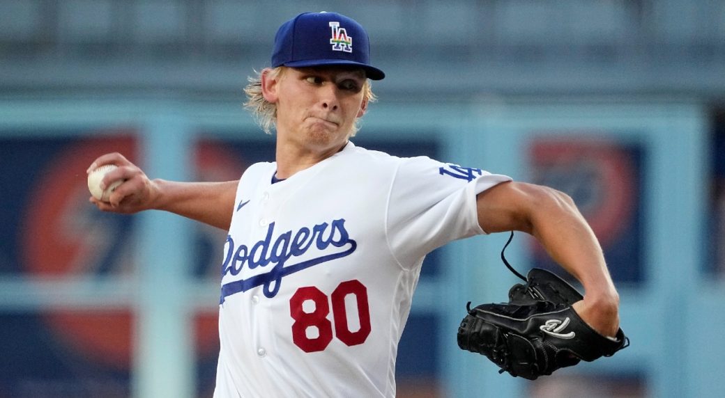 Dodgers’ Sheehan pitches six no-hit innings in debut, but Giants win in extras