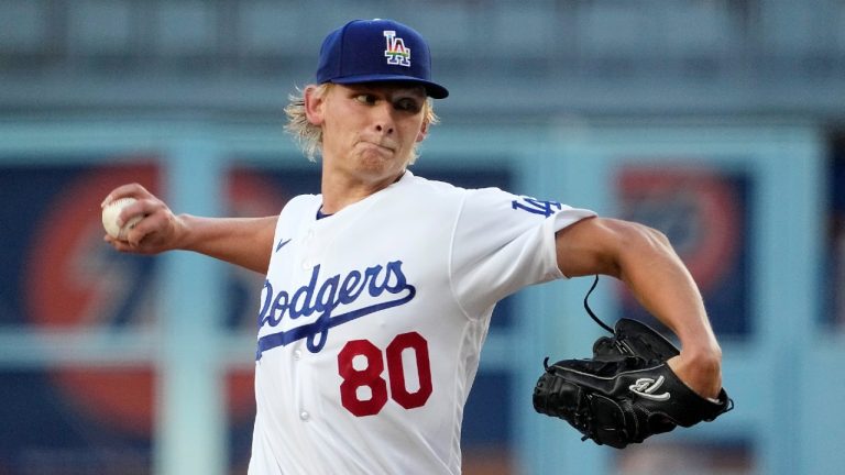 Los Angeles Dodgers pitcher Emmet Sheehan had Tommy John surgery on his right elbow. (Mark J. Terrill/AP)