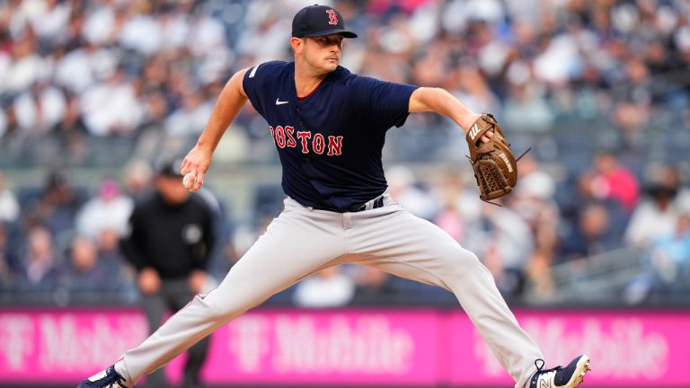 Boston Red Sox's Garrett Whitlock pitches during the first inning of the team's baseball game against the New York Yankees on Friday, June 9, 2023, in New York. (Frank Franklin II/AP)