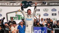 Allmendinger runs away off 2nd OT restart to win Nashville Xfinity race