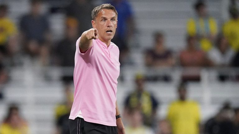 Phil Neville coaching for Inter Miami. (George Walker IV/THE CANADIAN PRESS)