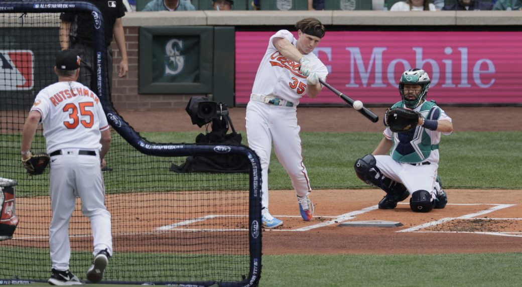 Adley Rutschman adds new wrinkle to Home Run Derby as switch hitter