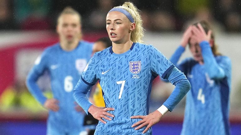 Titleholder England landed in a tough group with France, Sweden and Ireland in the qualifying draw for the 2025 Women's European Championship on Tuesday. (Kin Cheung/AP)