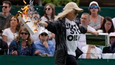 Three protesters arrested at Wimbledon after interrupting matches, throwing confetti
