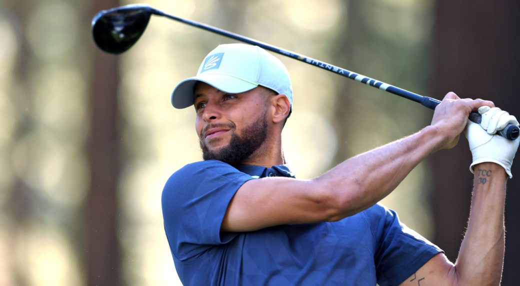 Stephen Curry leads the American Century Championship celebrity golf
