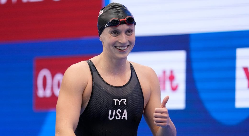 Katie Ledecky ties Michael Phelps' record with 15th individual gold at ...