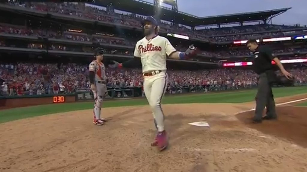 All angles of Bryce Harper's homer that sends the Phillies to the World  Series!! 