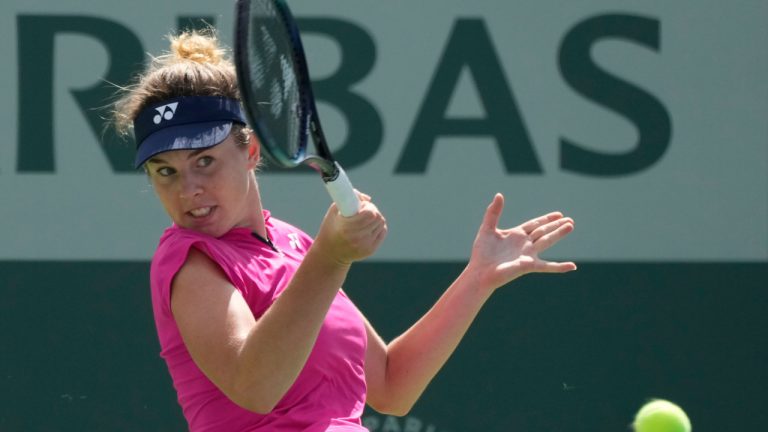 Linda Noskova from Czech Republic, seen here in this file photo, has advanced to the final of the Prague Open. (Czarek Sokolowski/AP) 