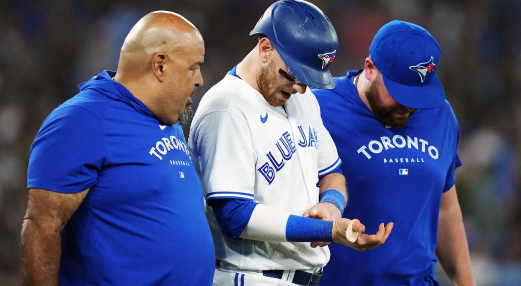 Blue Jays’ Danny Jansen leaves game after being hit for sixth time this season