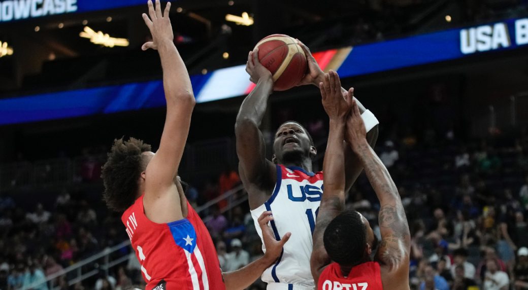 USA Basketball Crushes Puerto Rico 11777, Anthony Edwards and Cam