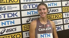 Sutherland sets 400M hurdles record, but forced to settle for second in final