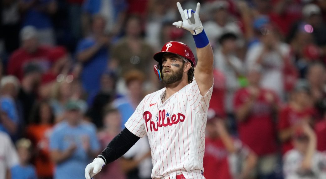 Phillies first baseman Bryce Harper leaves game versus Nationals with