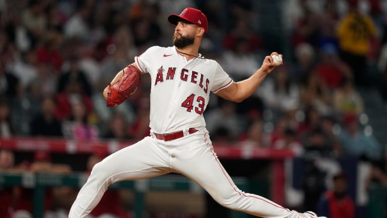 Former Los Angeles Angels starting pitcher Patrick Sandoval. (Ryan S. Sun/AP)
