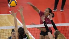 Canadian women’s volleyball team beats Czechia, must wait on Olympic spot