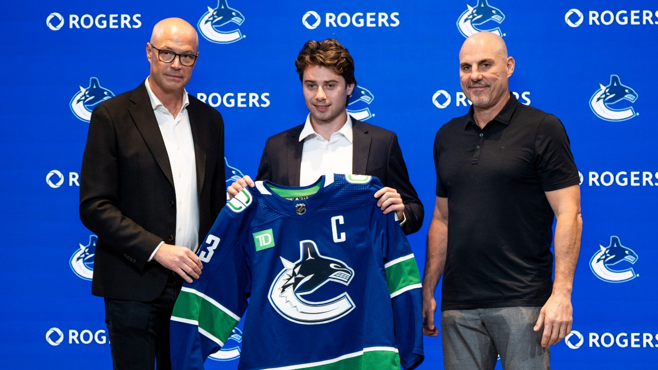 The Vancouver Canucks name Quinn Hughes as the 15th captain in team  history.