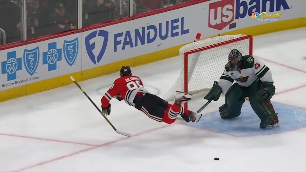 Marc-Andre Fleury smacked his stick, then Wild snapped out of it