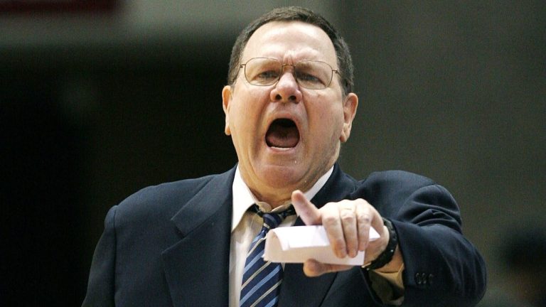 FILE - In this March 22, 2005, file photo, then-Cleveland Cavaliers coach Brendan Malone directs his team against the Detroit Pistons in an NBA basketball game in Cleveland. Malone, is now on Stan Van Gundy's staff with the Orlando Magic, who face the Cavaliers in the Eastern Conference finals. Malone's son Mike is an assistant with the Cavaliers. (Ron Schwane/AP)