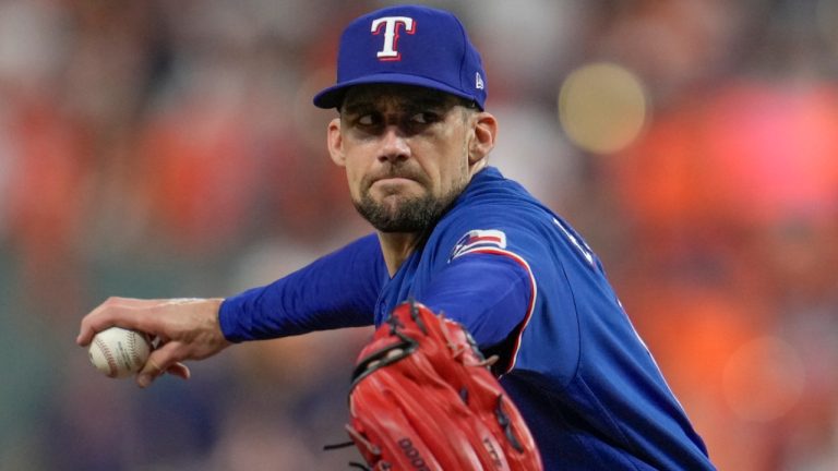 Texas Rangers starting pitcher Nathan Eovaldi. (Godofredo A. Vásquez/AP) 