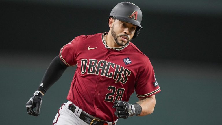 Arizona Diamondbacks' Tommy Pham rounds the bases after a home run against the Texas Rangers during the fourth inning in Game 1 of the baseball World Series Friday, Oct. 27, 2023, in Arlington, Texas. (Brynn Anderson/AP)