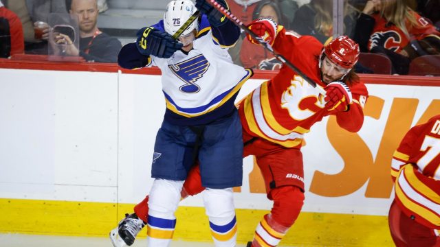 Frustration sets in for Flames after loss to Blues