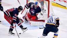 Jets take down Blues in Bowness’ absence before record-low crowd