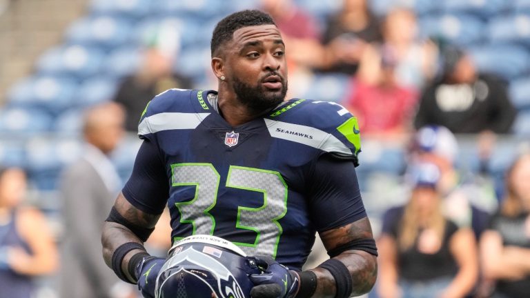 Seattle Seahawks defensive back Jamal Adams stands on the field before the team's NFL preseason football game against the Chicago Bears. (Stephen Brashear, File/AP)