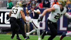 Texans’ Stroud snaps streak of attempts without an interception to start career