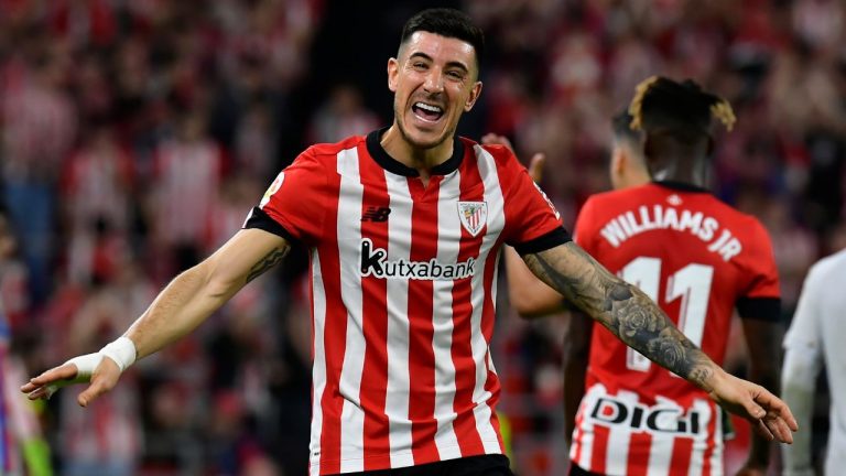 Athletic Bilbao played with 10 players in a 3-1 loss at Real Betis in the Spanish league on Sunday. (Alvaro Barrientos/AP Photo)