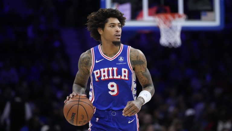 Philadelphia 76ers' Kelly Oubre Jr. plays during an NBA basketball game, Thursday, Nov. 2, 2023, in Philadelphia. (Matt Slocum/AP)