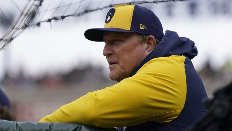 Milwaukee Brewers bench coach Pat Murphy during a baseball game against the San Francisco Giants in San Francisco, Saturday, May 6, 2023. (Jeff Chiu/AP)