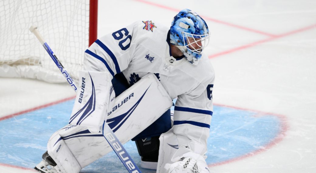 Maple Leafs' Joseph Woll makes 36 saves, records win for Marlies in AHL  start